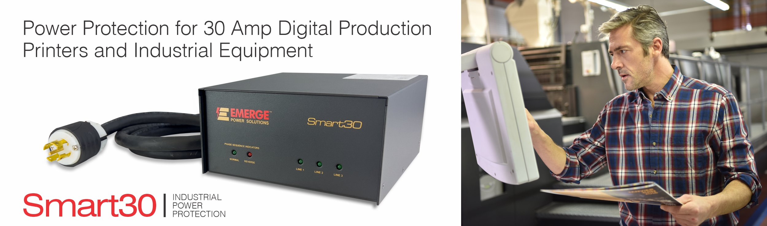 Smart30 - Power Protection for 3-Phase Digital Production Printers and Industrial Equipment